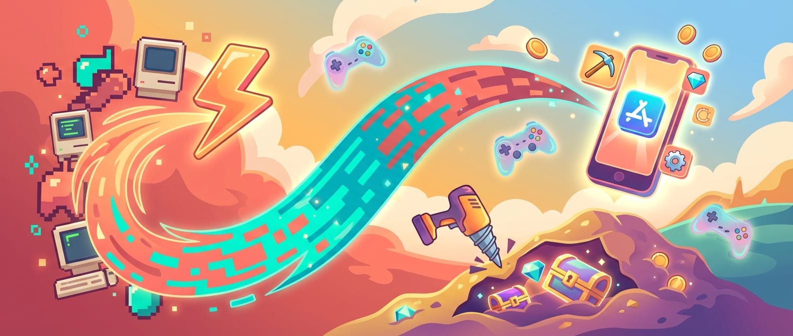 post header image for Flash to iPhone: #1 MotherLoad / iDigIt