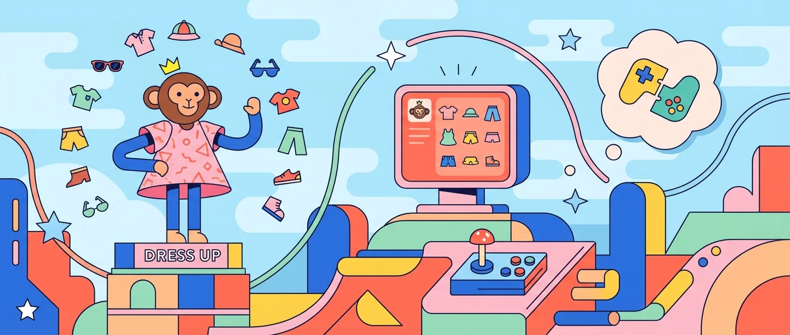 post header image for Monkey Dressup