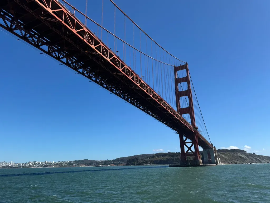 The Golden Gate Bridge from the bay