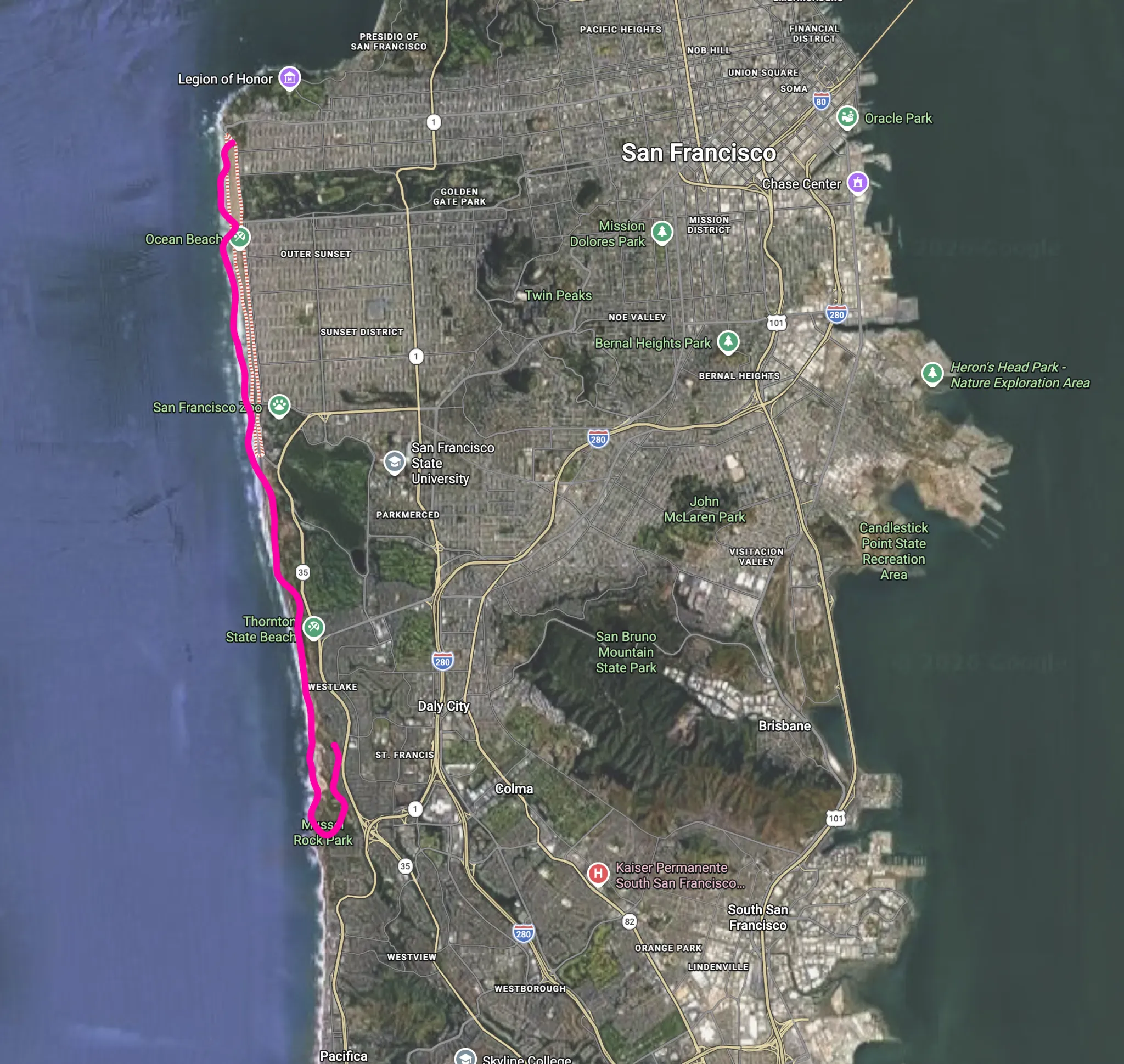 My walk along Ocean Beach