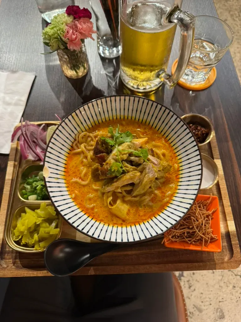 Chicken Thai noodle curry at Wanjai