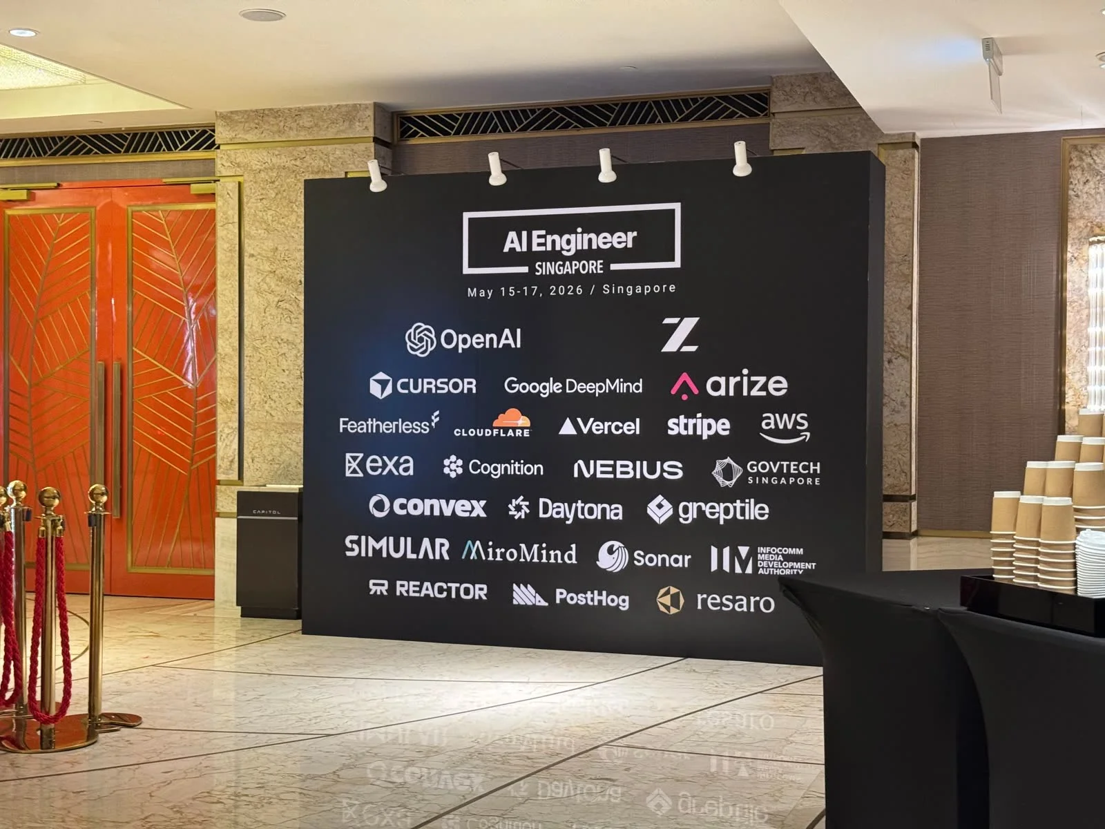 The AI Engineer Singapore sponsor wall