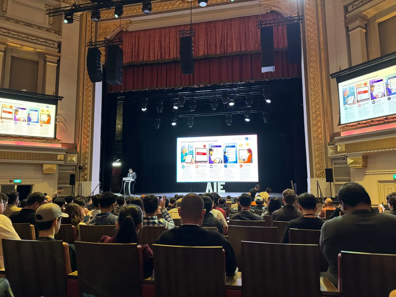 A talk in the main AI Engineer Singapore theatre