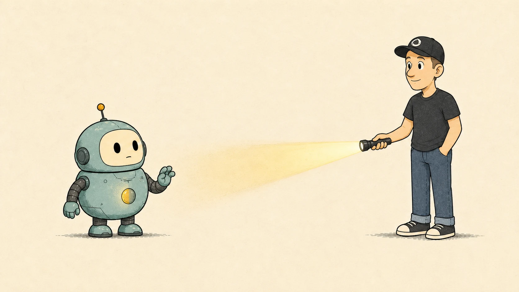 Mike asks a robot whether it knows the speed of light